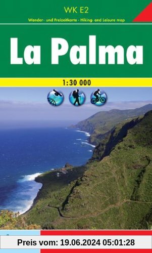 Freytag Berndt Wanderkarten, WKE 2, La Palma, GPS, UTM - Maßstab 1:30 000